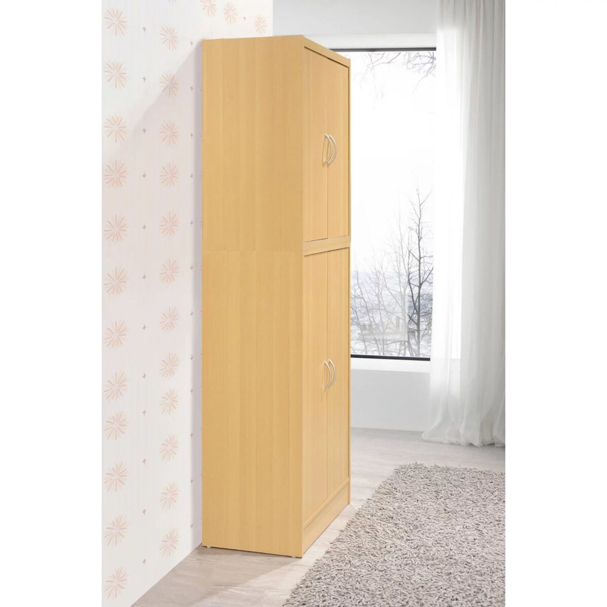 Beige Kitchen Pantry with Shelves and Compartments D7088