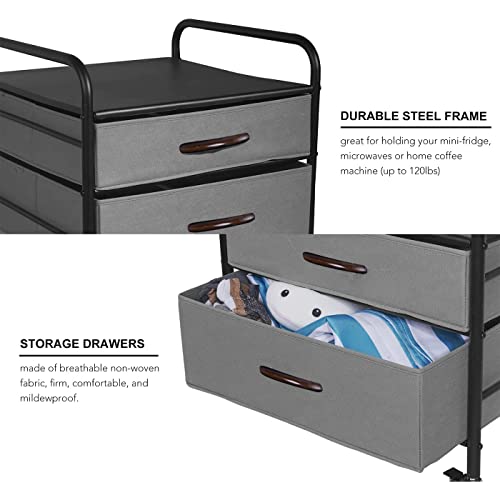 Mini Fridge Stand with 2 Drawer Storage A7119