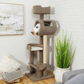 69-in Real Carpet Wooden Cat Tree C515401