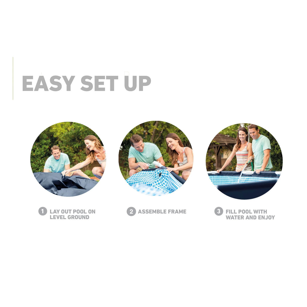 Metal Frame Above Ground Swimming Pool with Pump S2352