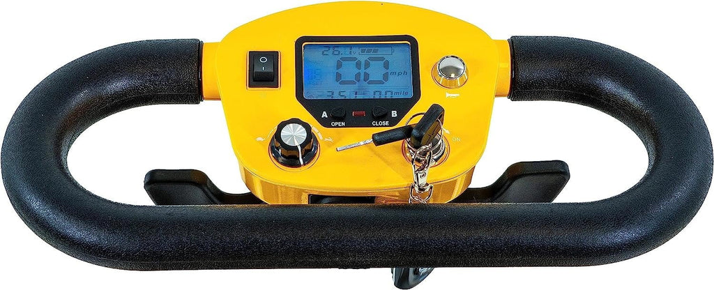 Yellow Automatic Folding Travel Scooter with Lightweight Lithium Battery W48455