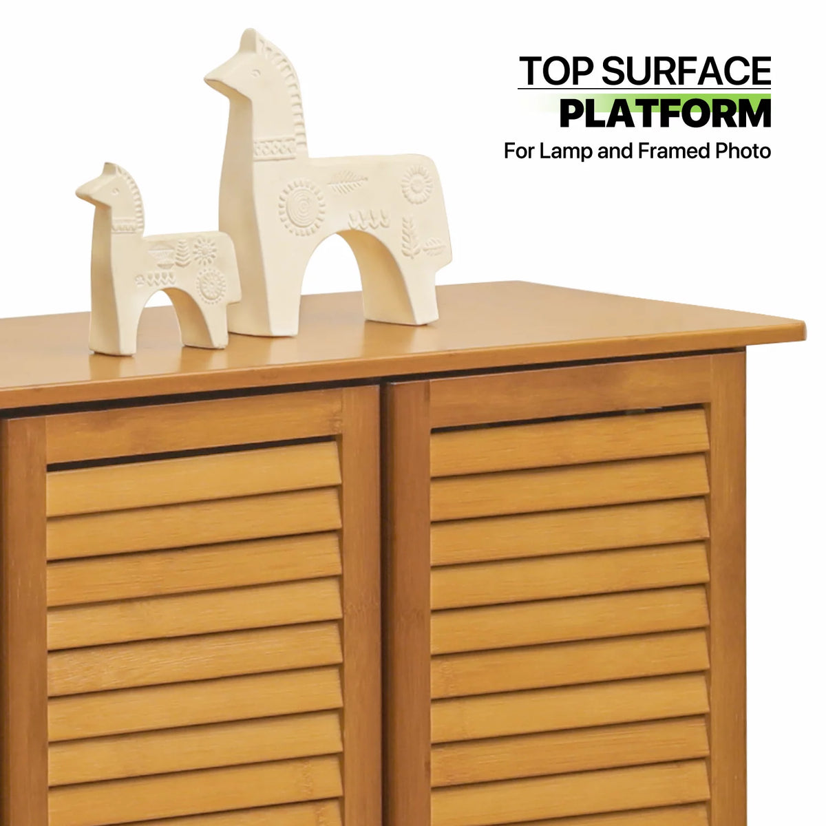Bamboo 7 Tiers 21 Pairs Shoes Rack with Door X792