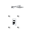 Brass Shower Set with 8 Square Rain Shower and 4 Body Jets N46118