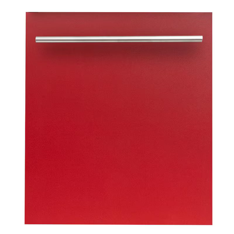 24 in. Compact Dishwasher with 2 Racks in Red Matte W51956