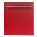 24 in. Compact Dishwasher with 2 Racks in Red Matte W51956