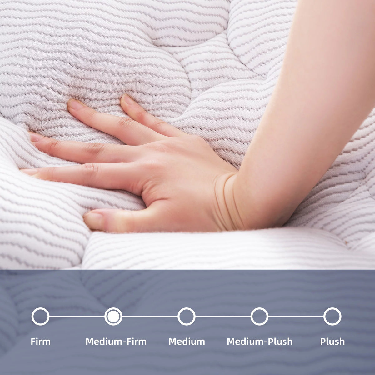 12 Inch Medium-Firm Hybrid Mattress with Cooling Gel Memory Foam C9358