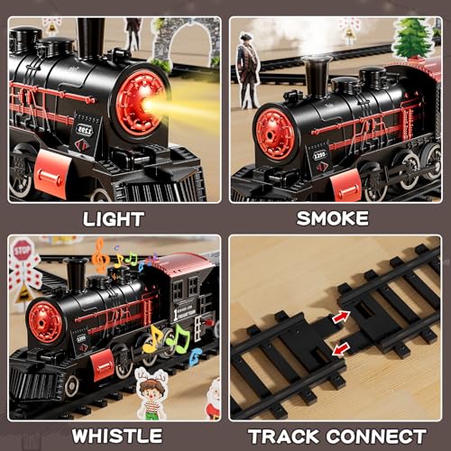 Electric Alloy Train Toy with Sound, Lights and Smoke N129