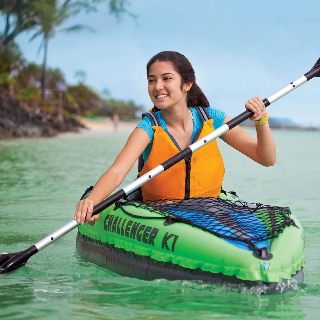 Inflatable Single Person Kayak Set with Pump S24224
