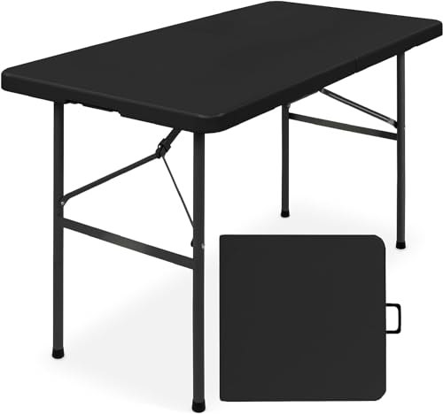 Black 4ft Plastic Folding Table O113196