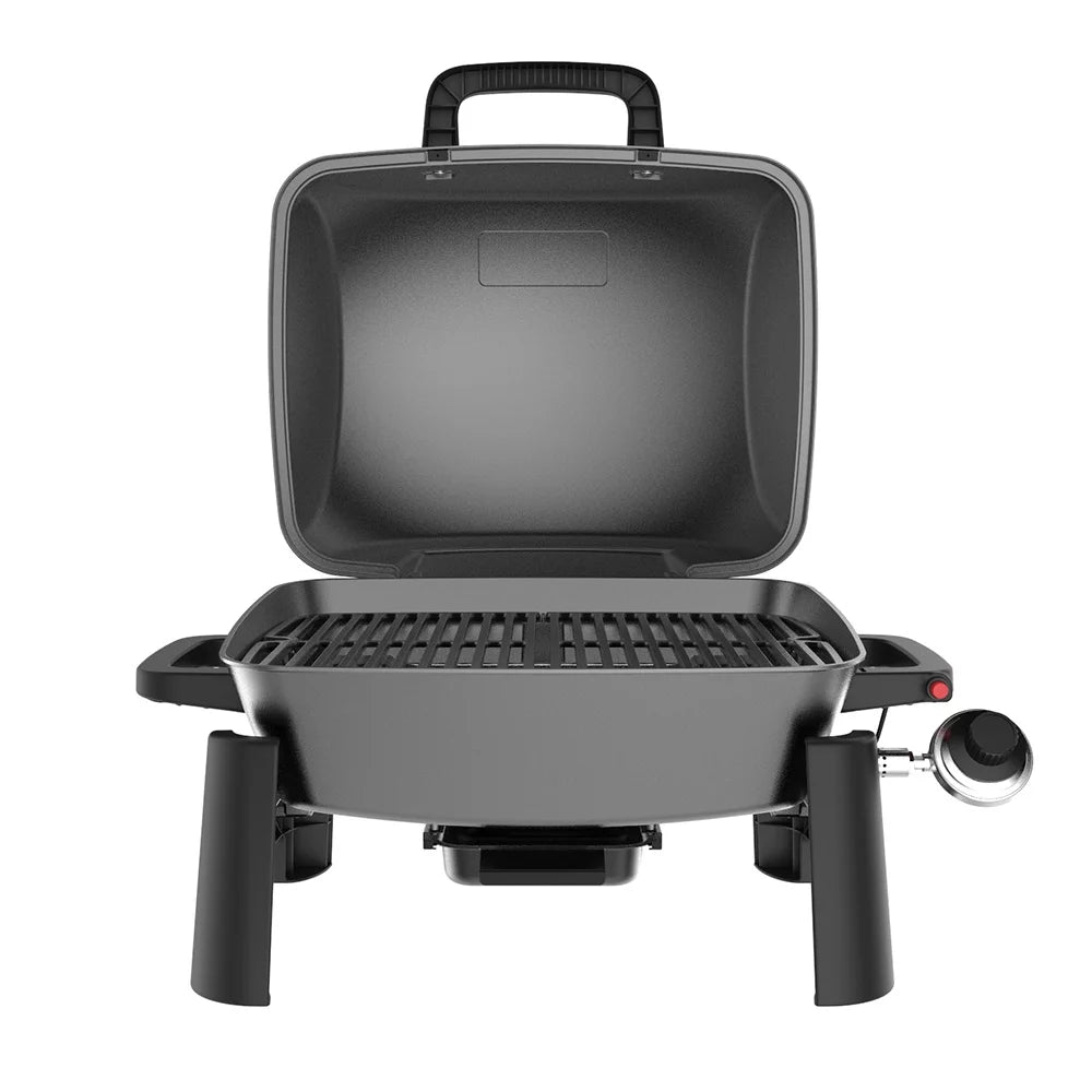 1 Burner Cast Aluminum Tabletop Propane Gas Grill Black F3669