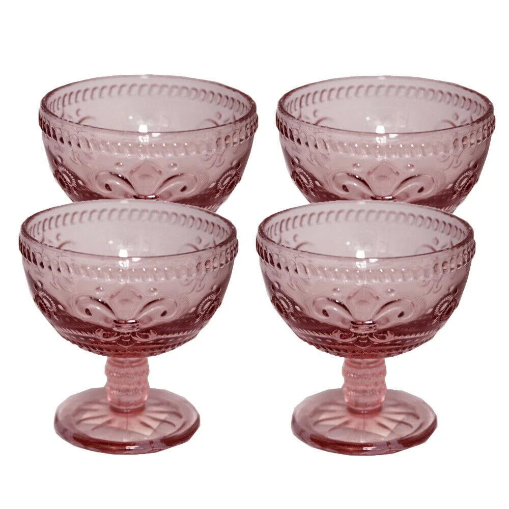 Colorful Glass Dessert Bowls Set of 4 Y87057