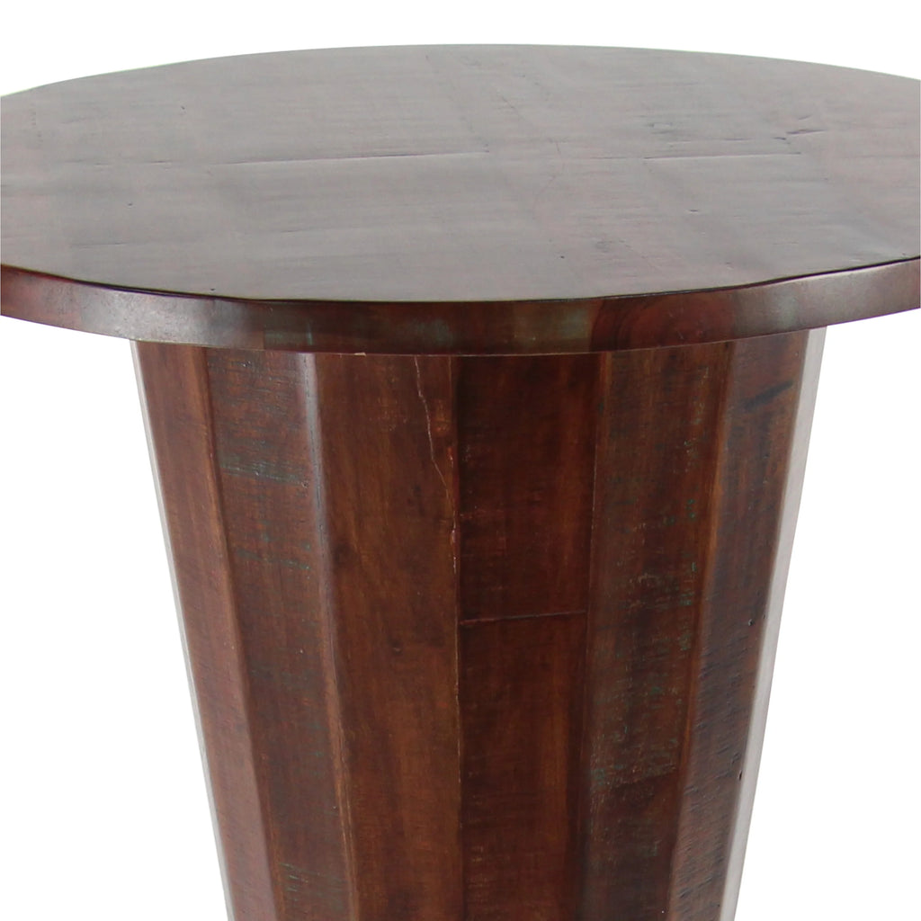 28" x 40" Brown Wood Bar Height Dining Table with Foot Rest B10129