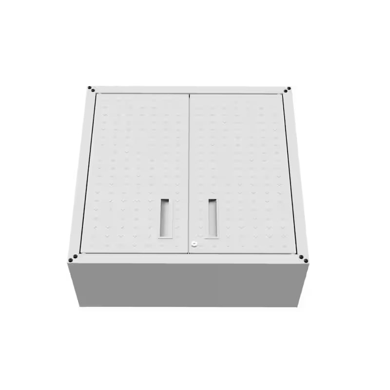 30 in. 2-Shelf Wall Mount Metal Garage Cabinet in White R556