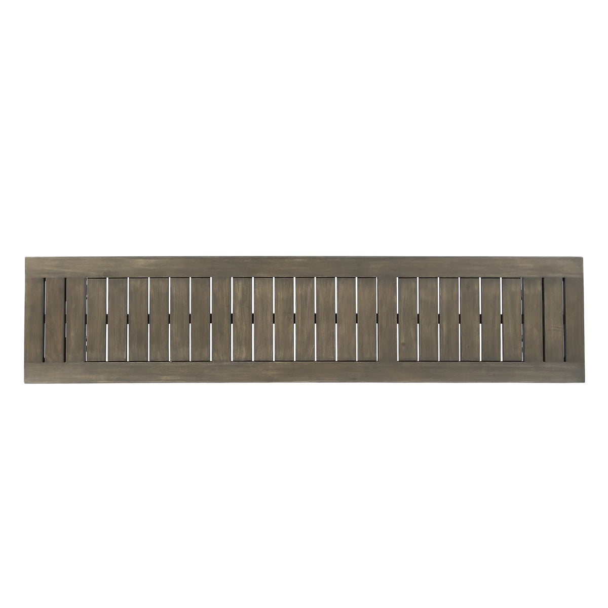 Grey Acacia Wood and Metal Bench P5815