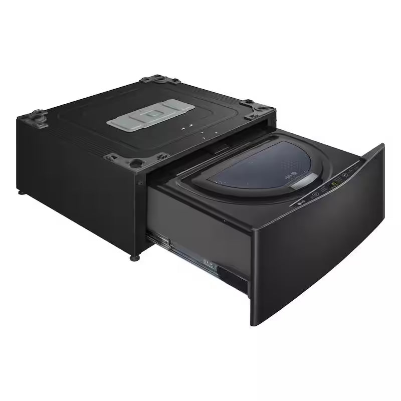 29 in. 1.0 cu. ft. Laundry Pedestal Washer in Black Steel U76597