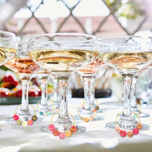 50 Set Wine Glass Charms with Beads and Hoops G969104