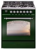 30 Dual Fuel Natural Gas Range Emerald Green Chrome Trim A5803