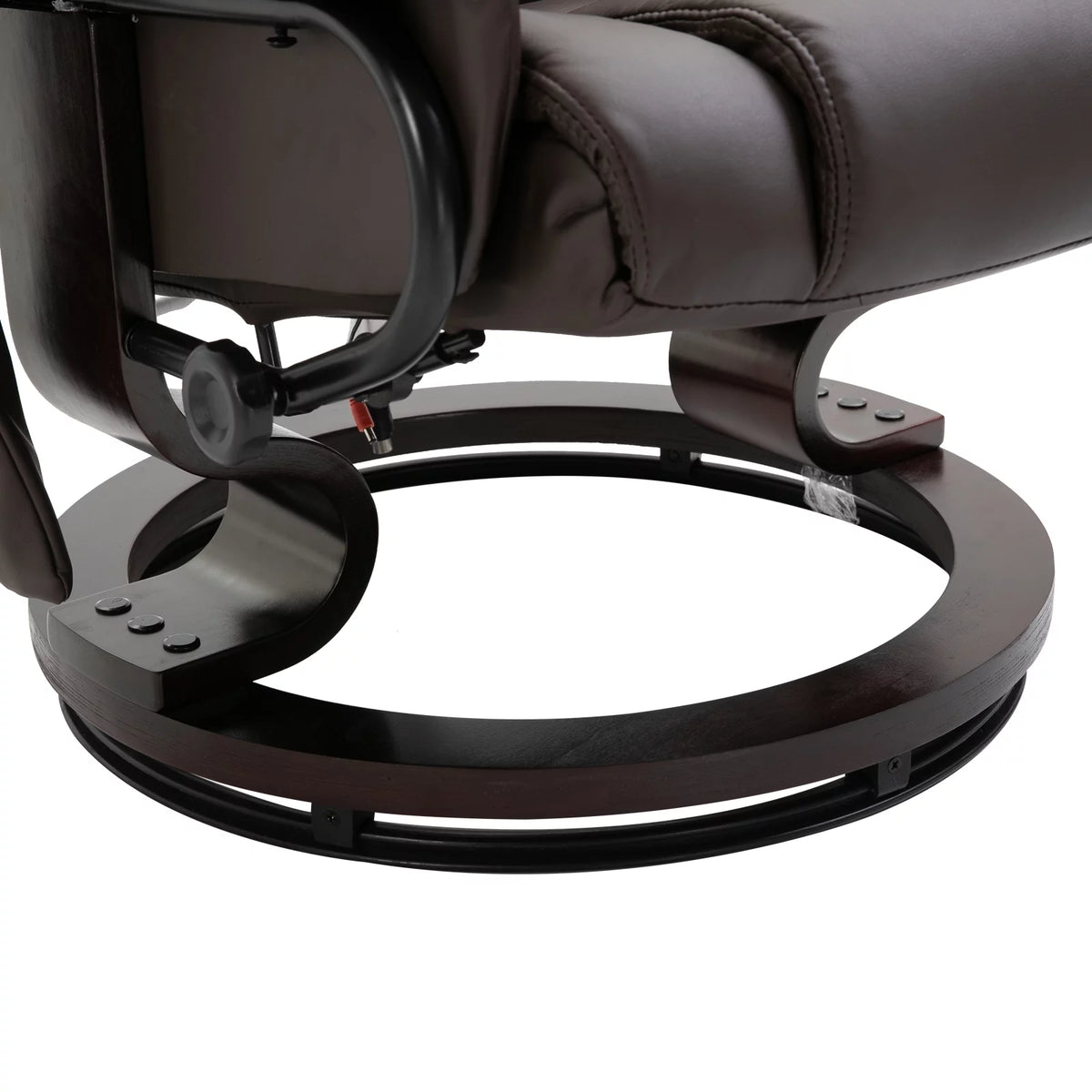 Brown Faux Leather Massage Recliner Chair with Footrest B414