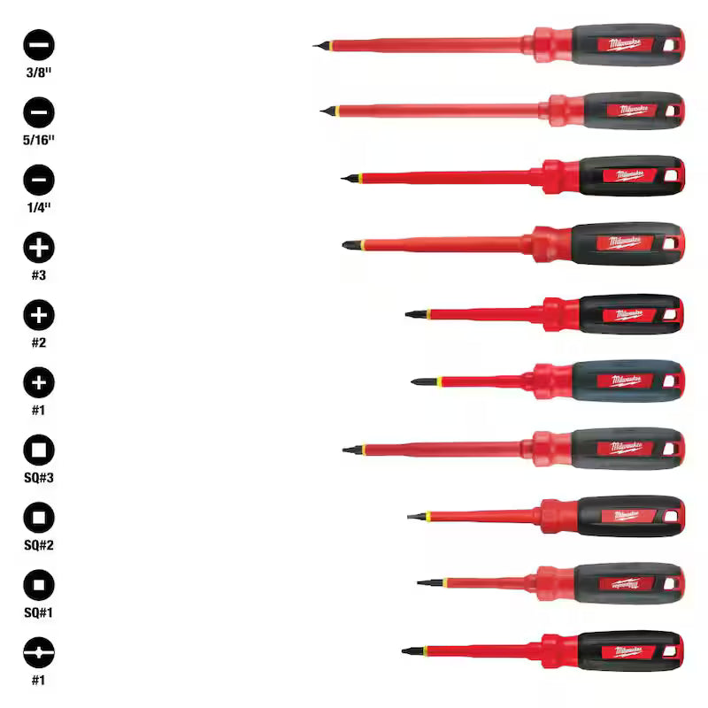 1000V Insulated Screwdriver Set 10-Piece X639838