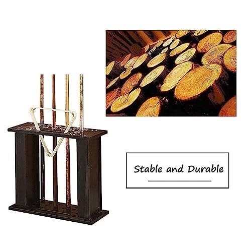 Wooden Billiards Cue Rack Stand Holds 16 Cues C6957