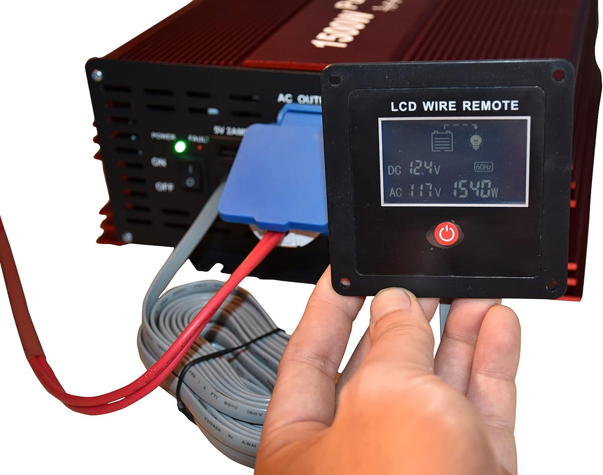 1500W Pure Sine Wave Inverter with Dual AC Outlets I12754