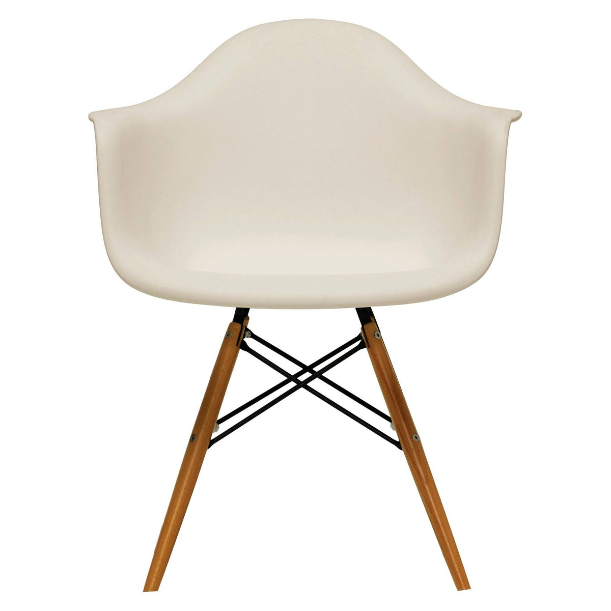 Beige Plastic Shell Chair Set of 2 O837