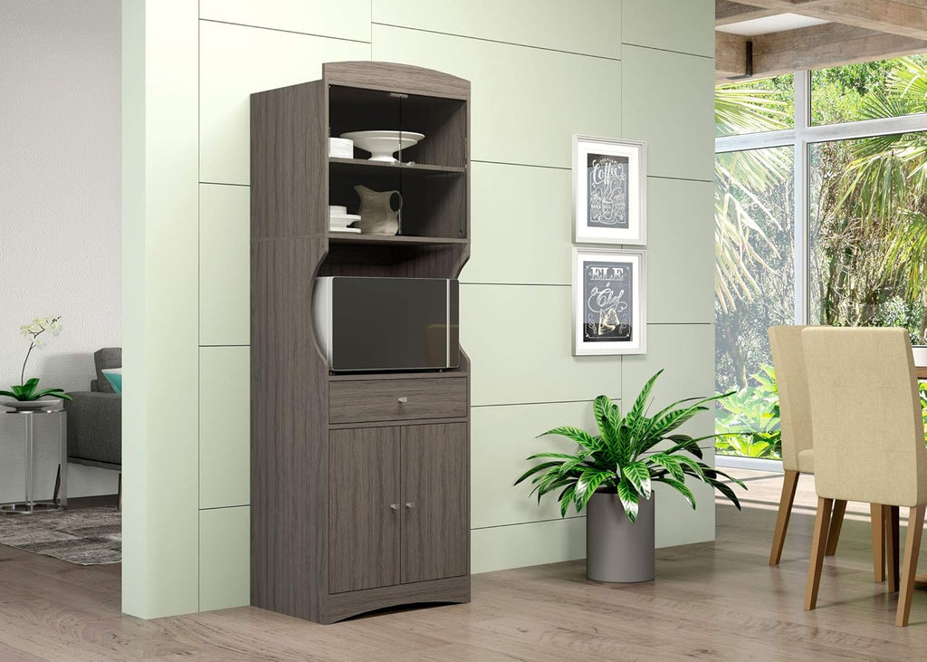 Grey Microwave Stand with 1 Drawer F714