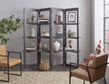 Dark Brown Solid Wood Bookcase Room Divider E834