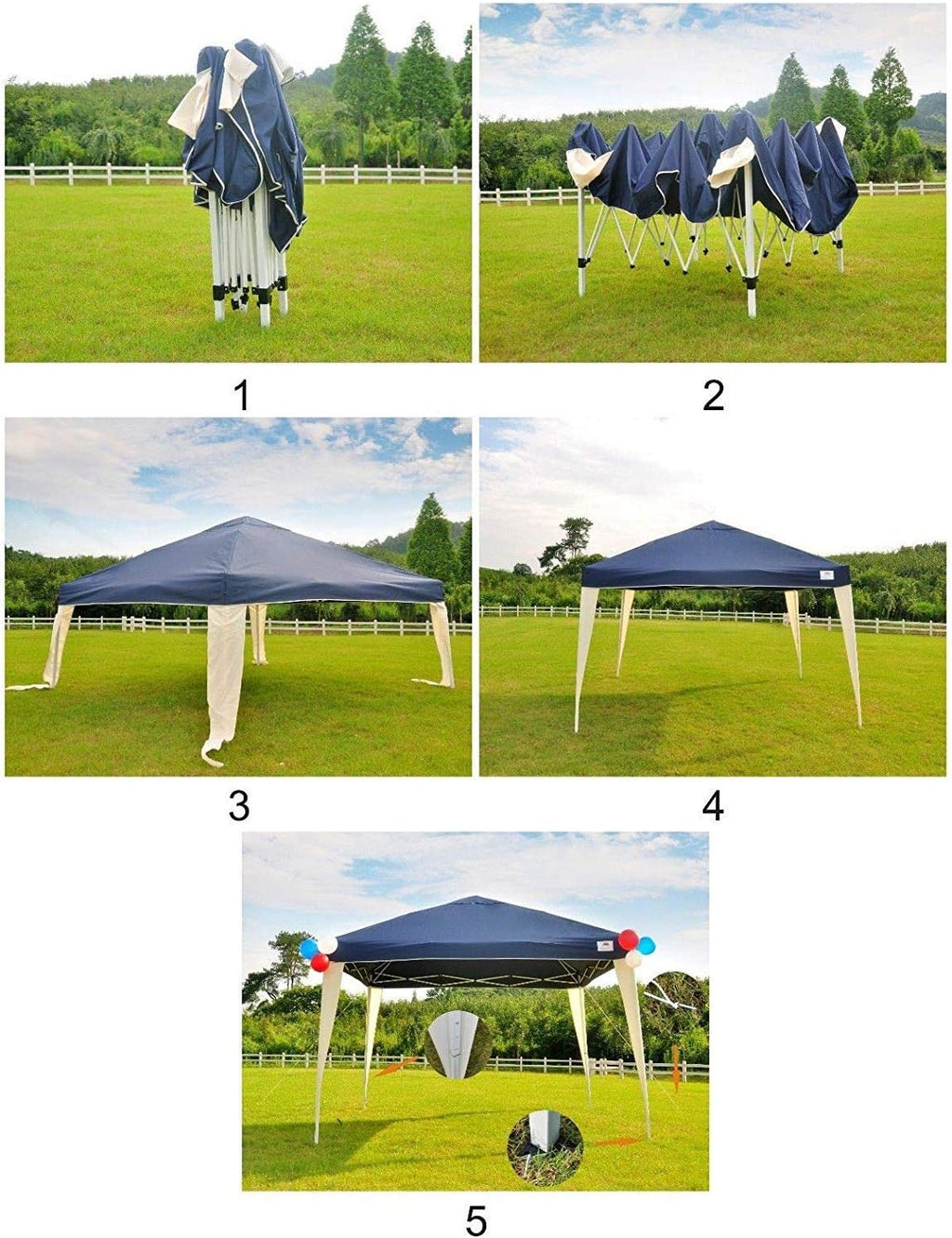 Folding Gazebo 10'x10' with Carry Bag & 2 Sidewalls O109