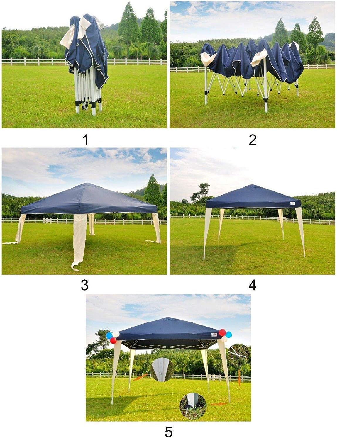 Folding Gazebo 10'x10' with Carry Bag & 2 Sidewalls O109