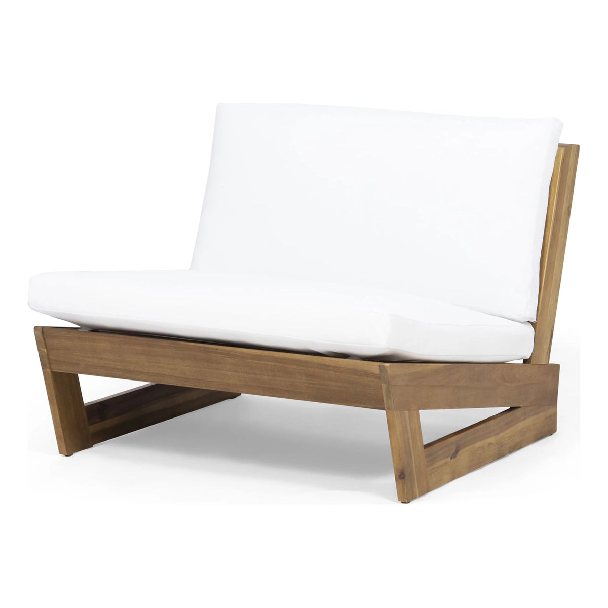 Acacia Wood Club Chairs with Cushions, Set of 2 G565