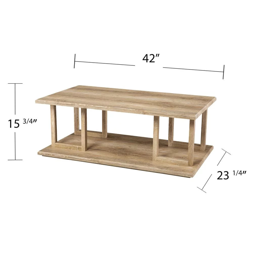 Wood Two Tier Rectangular Coffee Table N13259