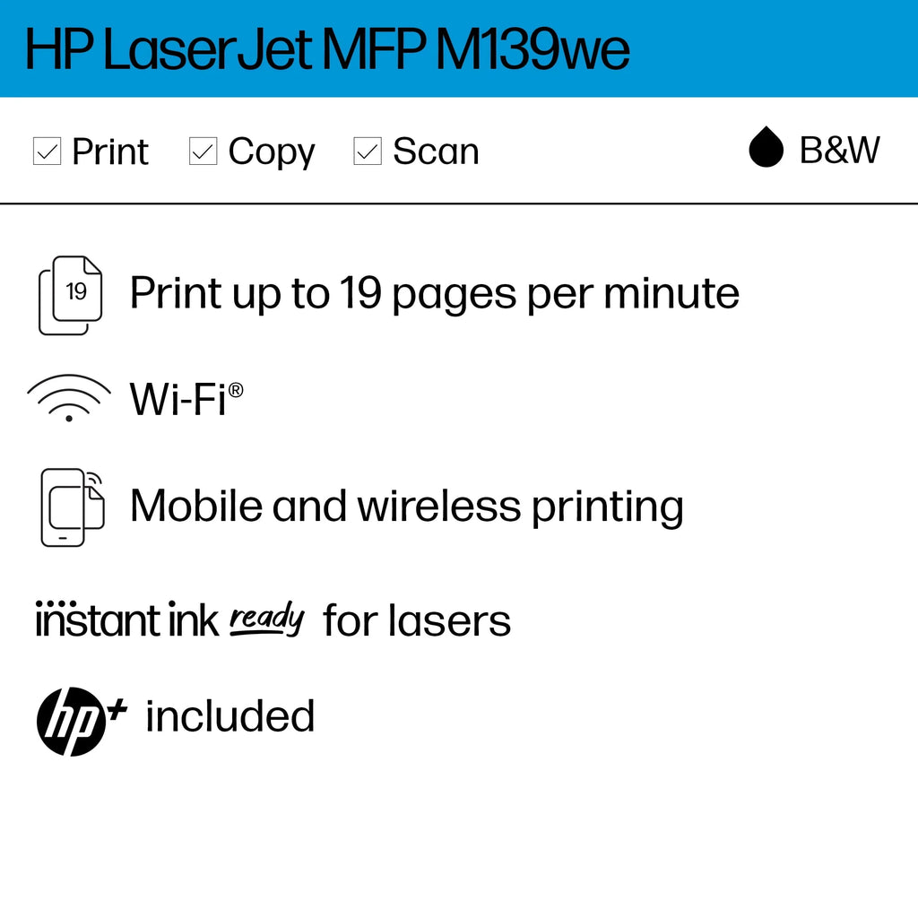 Wireless Black & White Laser Printer O93847