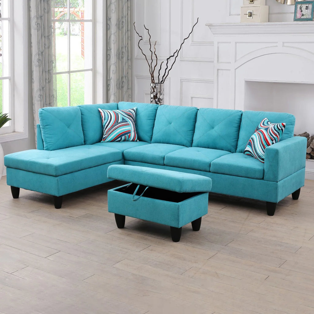 Linen L-Shape Sectional Sofa H930