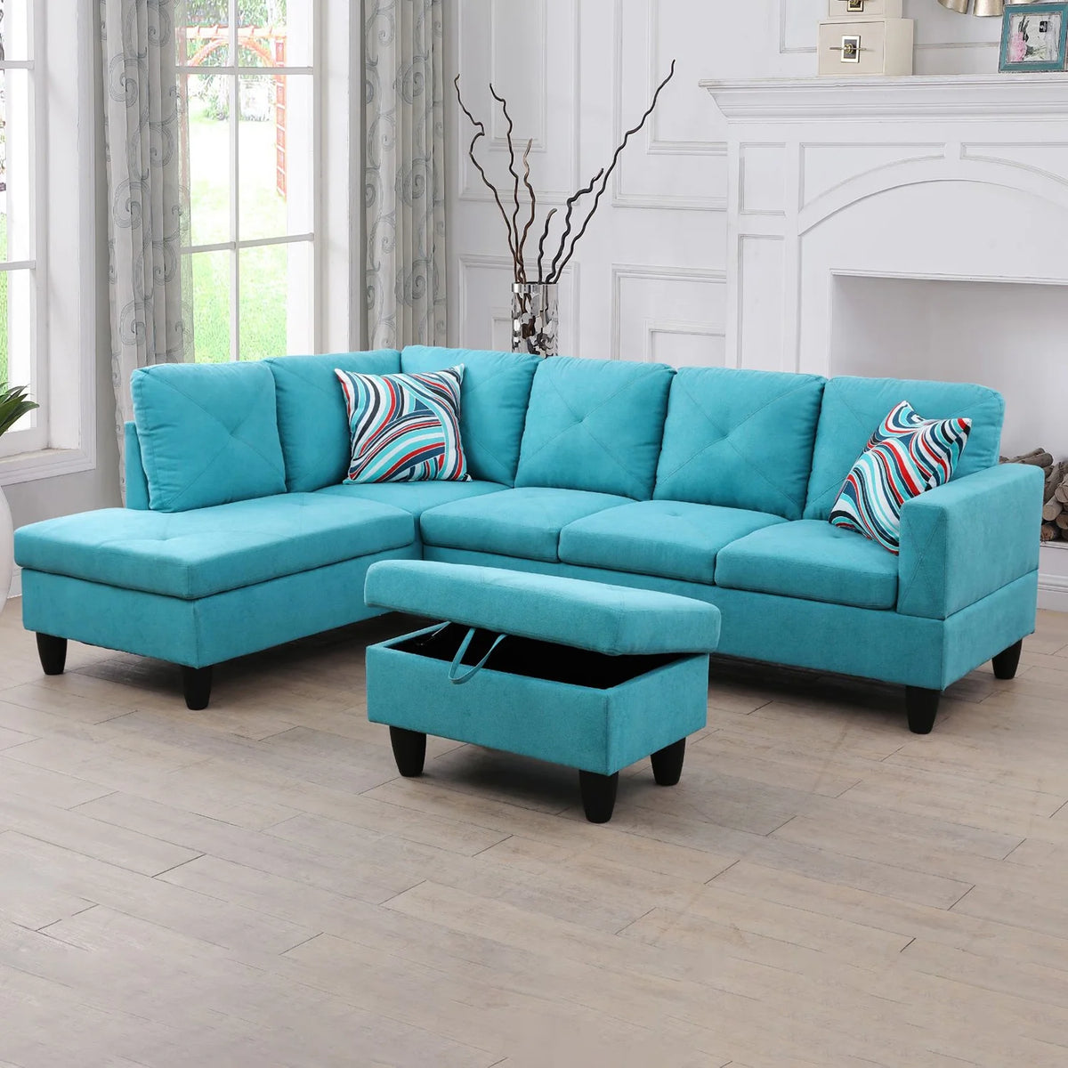 Linen L-Shape Sectional Sofa H930