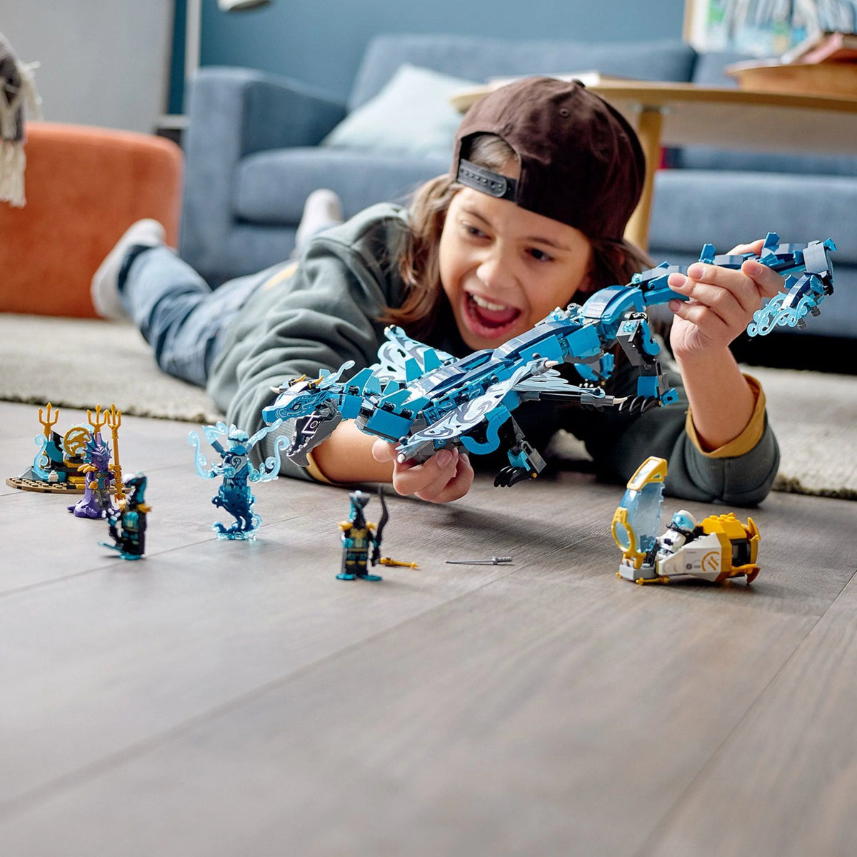 Water Dragon Toy Building Set with 5 Minifigures P56460