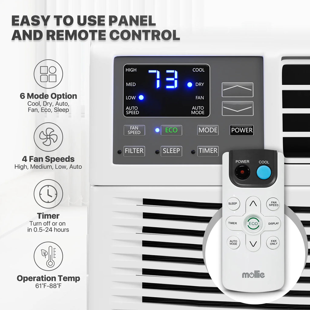 5,000 BTU Mechanical Window Air Conditioner with Multi-Speed Fan, White M60039