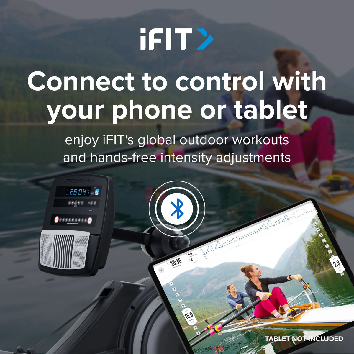 Rower with Display and Tablet Holder U981055