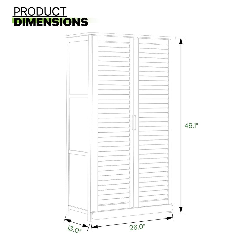 Bamboo 7 Tiers 21 Pairs Shoes Rack with Door X792