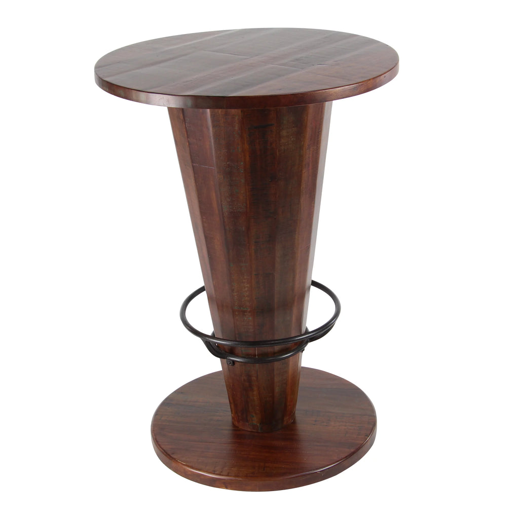 28" x 40" Brown Wood Bar Height Dining Table with Foot Rest B10129