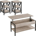 Lift Top Coffee Table Set of 3 with Hidden Compartments A162876