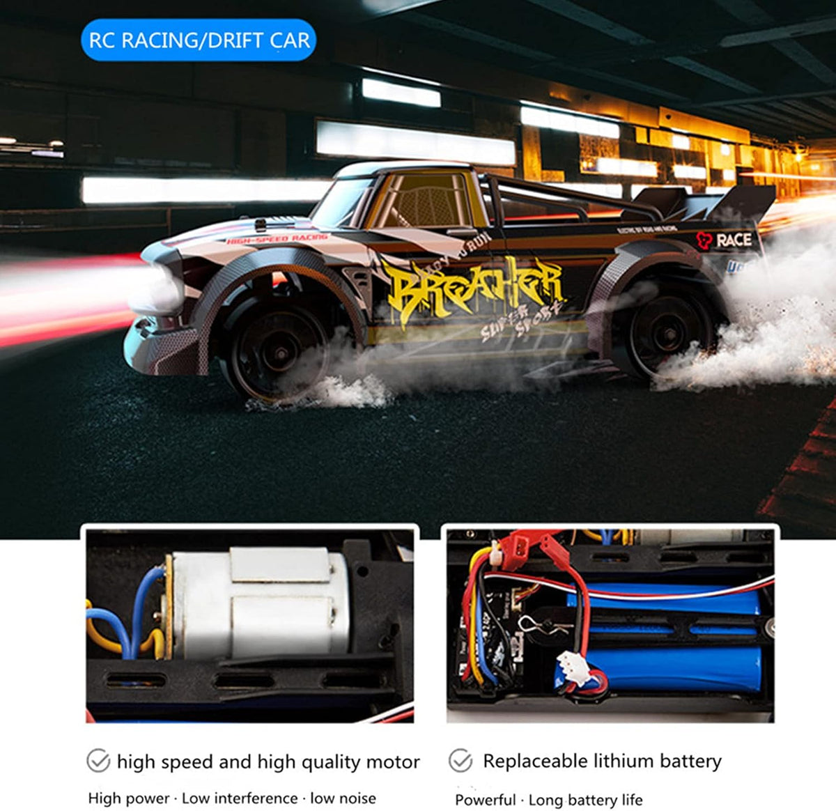 1:16 Scale 2.4GHz Remote Control RC Drift Car 4WD RTR K76987