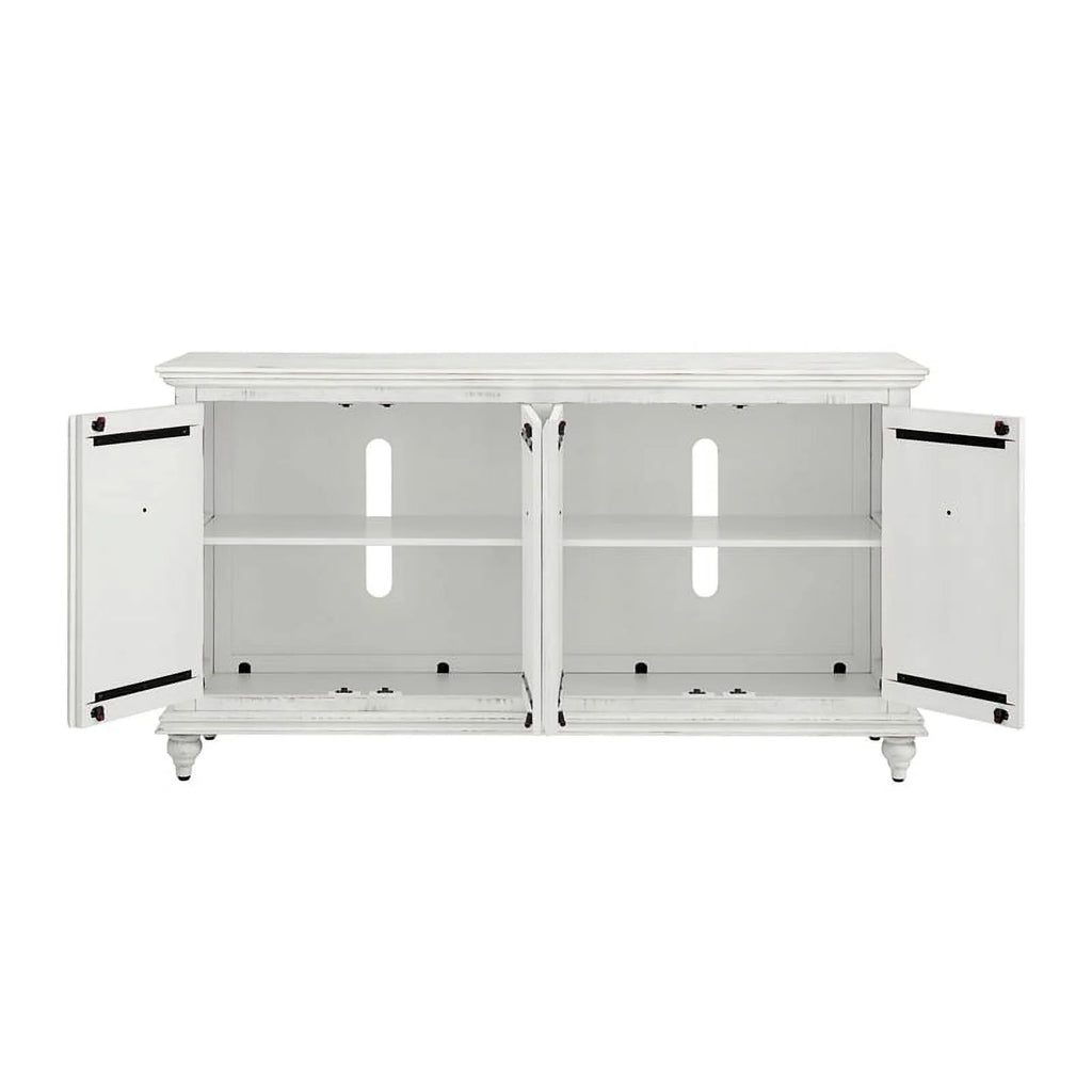White Solid Wood 65" TV Stand I7971