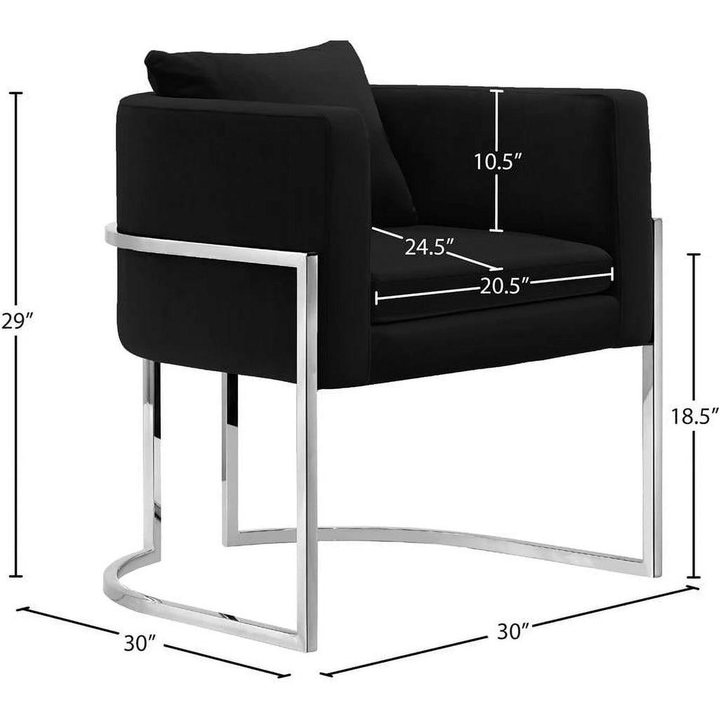 Black Velvet Accent Chair L719728