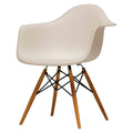 Beige Plastic Shell Chair Set of 2 O837
