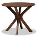 Mahogany Walnut Brown Round Wood Dining Table U4403