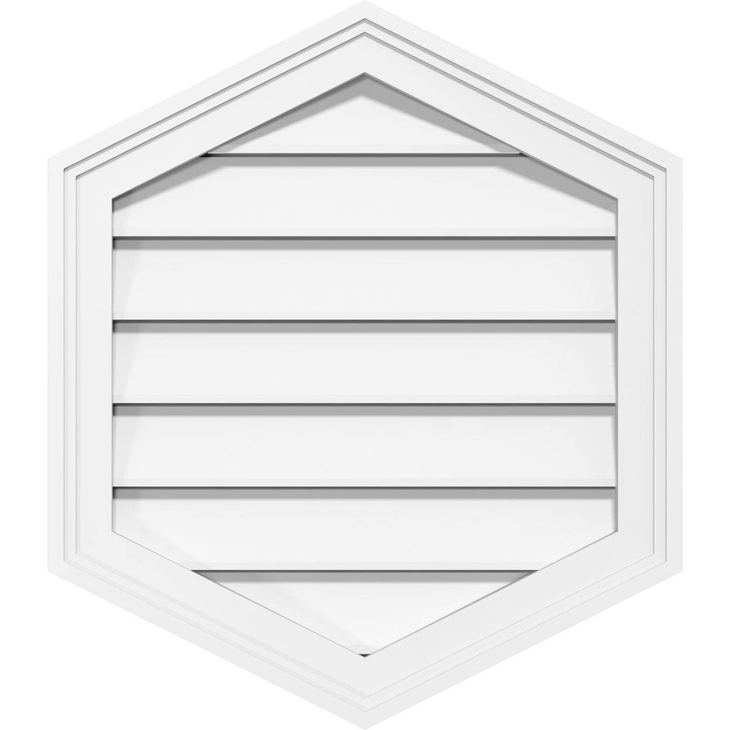 20x22W x 38x22H Vertical Peaked Surface Mount PVC Gable Vent C817328