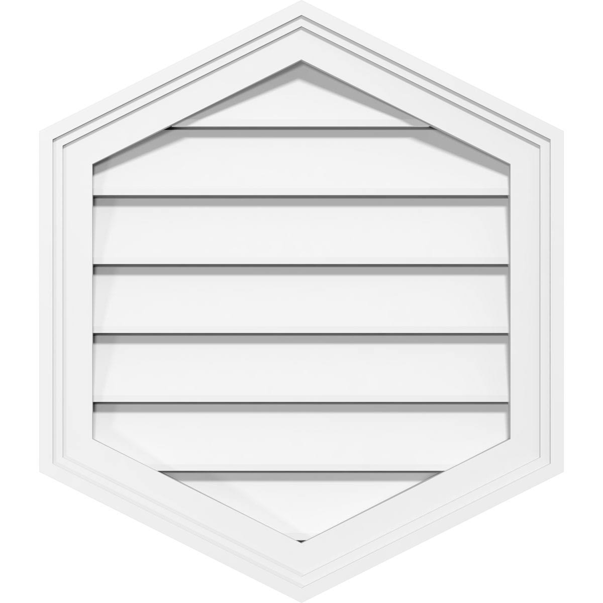 20x22W x 38x22H Vertical Peaked Surface Mount PVC Gable Vent C817328
