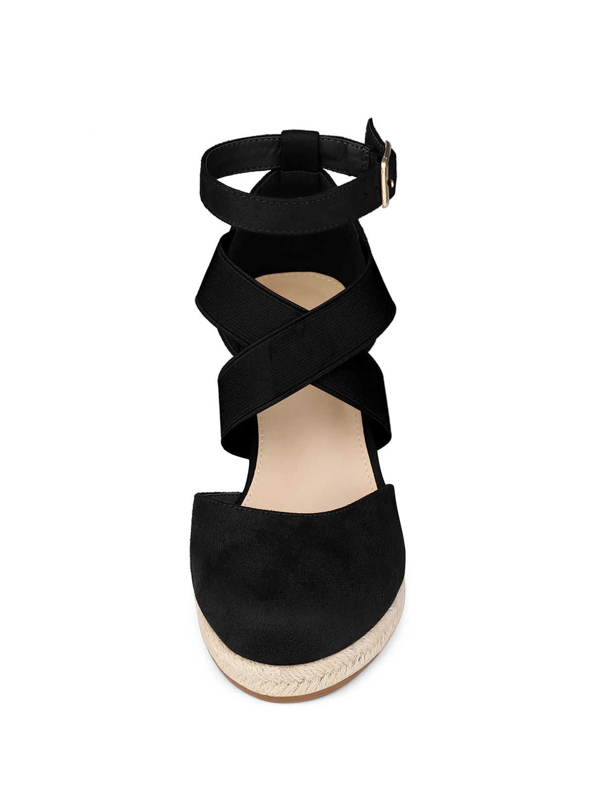 Espadrille Platform Closed Toe Wedges Heel Sandal N198966