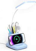 LED Desk Lamp with Wireless Charger Pen Holder C716629